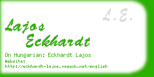 lajos eckhardt business card